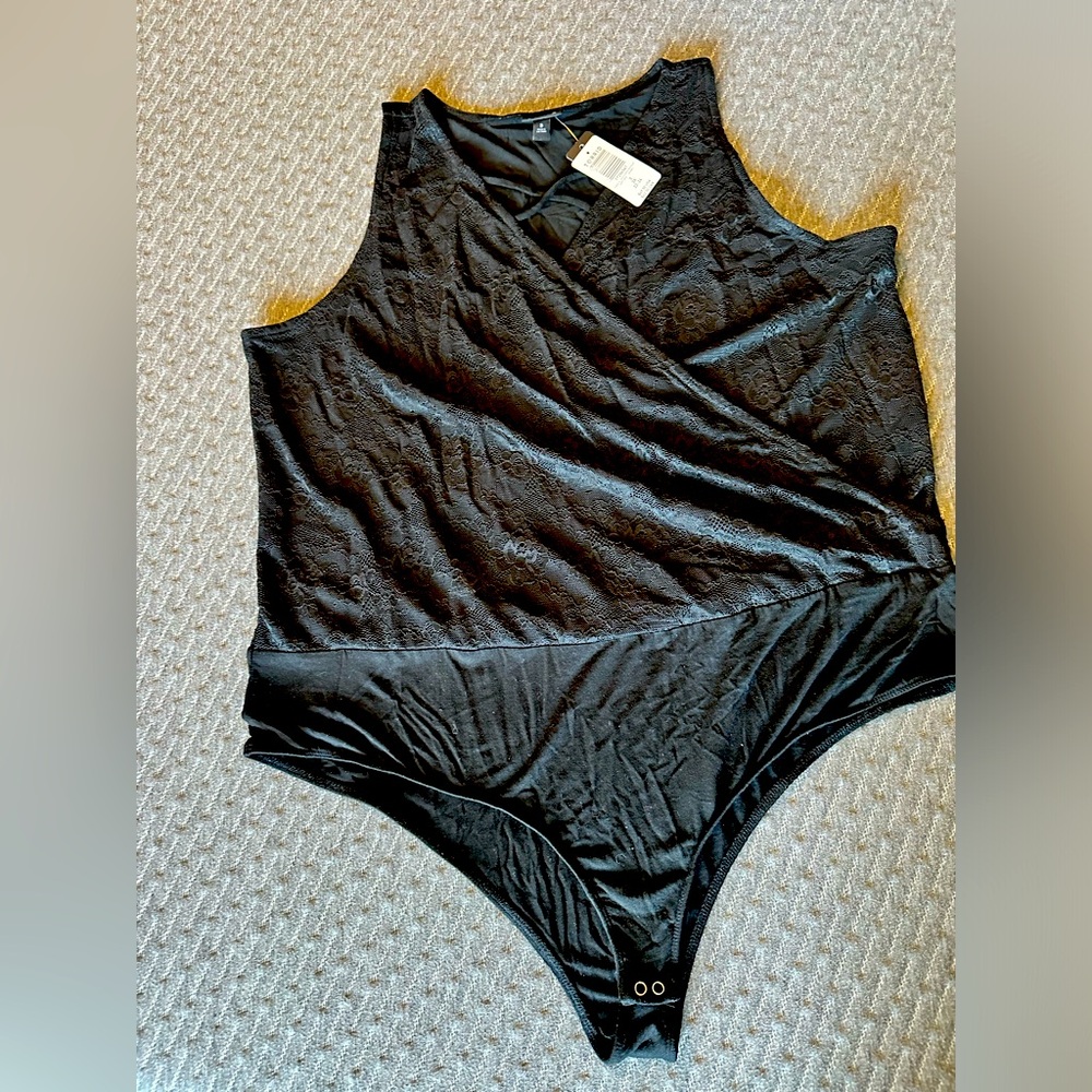 Torrid Black Lace Strappy Body Suit